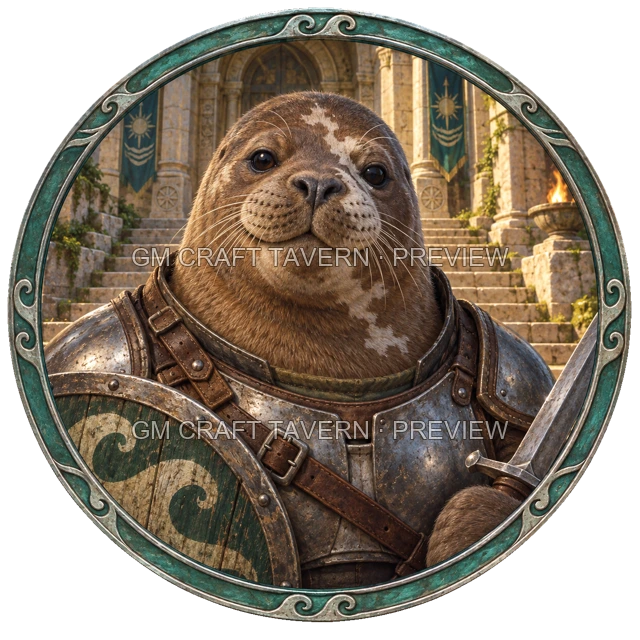 Aperçu du produit Tokens de personnage phoquefolk gratuits 2