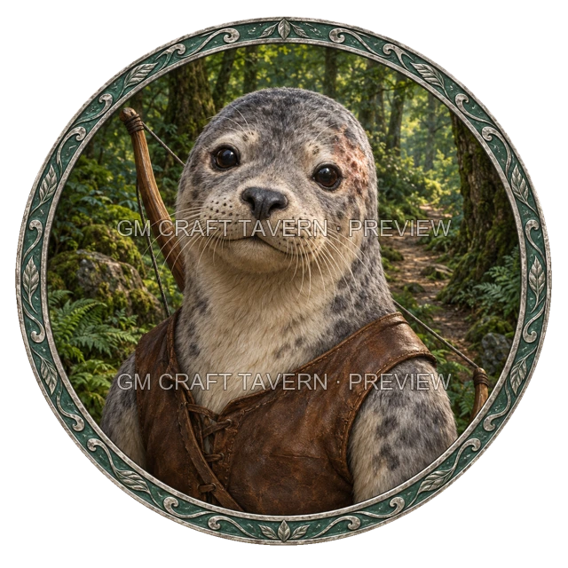 Aperçu du produit Tokens de personnage phoquefolk gratuits 3