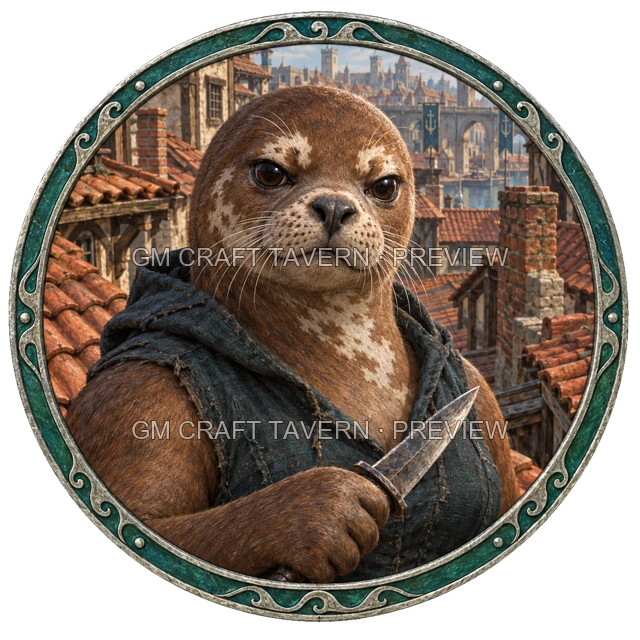 Aperçu du produit Tokens de personnage phoquefolk gratuits 7
