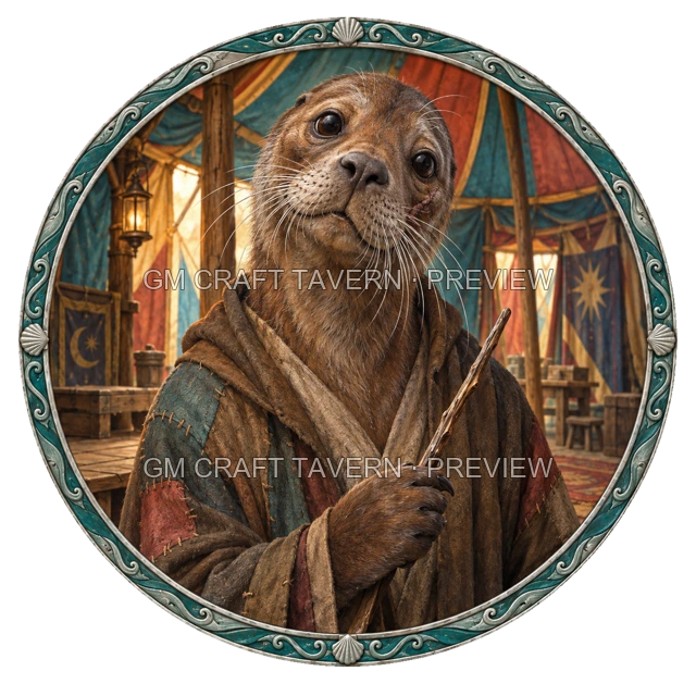 Aperçu du token vu du dessus de Morga Ironwell - Magicien