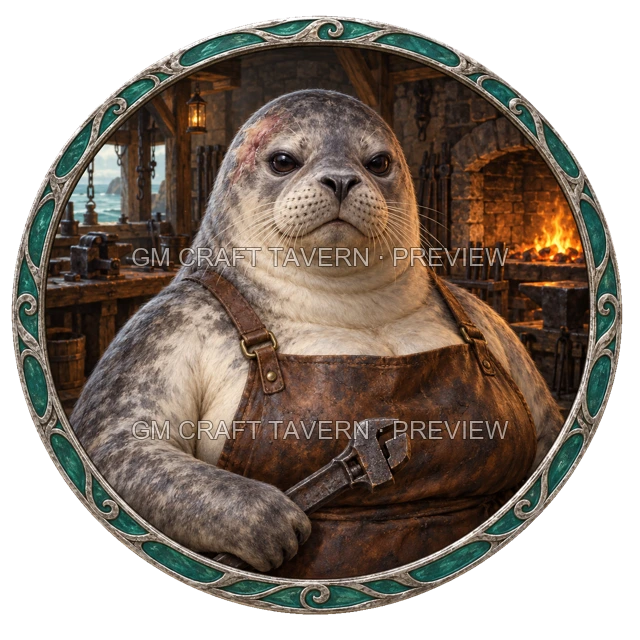 Aperçu du token vu du dessus de Grom Birchhaven - Artificier