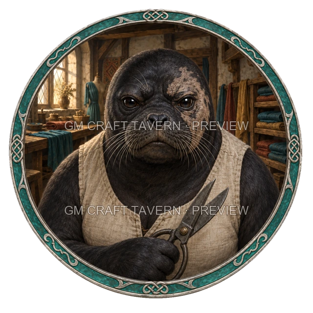 Durg Oakbend - aperçu de token d’artisan vu du dessus