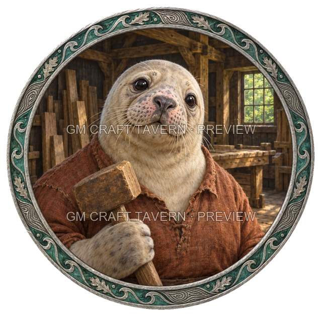 Morga Oakbend - aperçu de token d’artisan vu du dessus