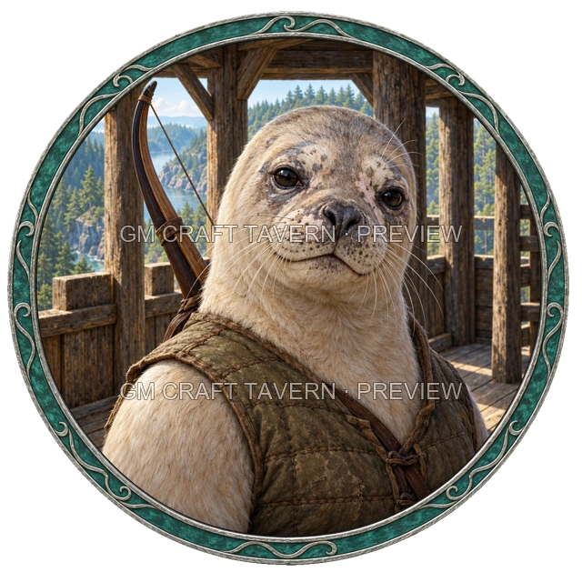 Urdan Redcliff - aperçu de token de combattant vu du dessus