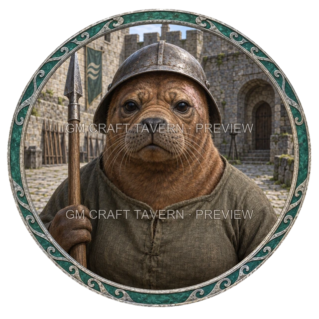 Durg Redcliff - aperçu de token de combattant vu du dessus