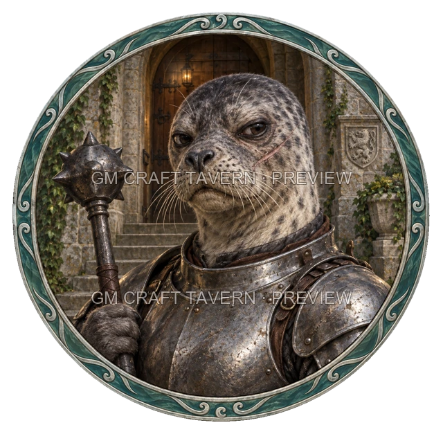 Urdan Clearwell - aperçu de token de combattant vu du dessus