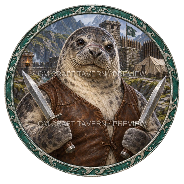 Durg Clearwell - aperçu de token de combattant vu du dessus