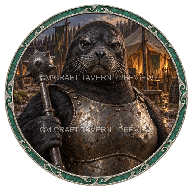 Aperçu de token de mercenaire brutal vu du dessus