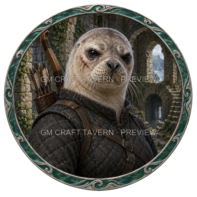 Aperçu de token d’archer ennemi vu du dessus