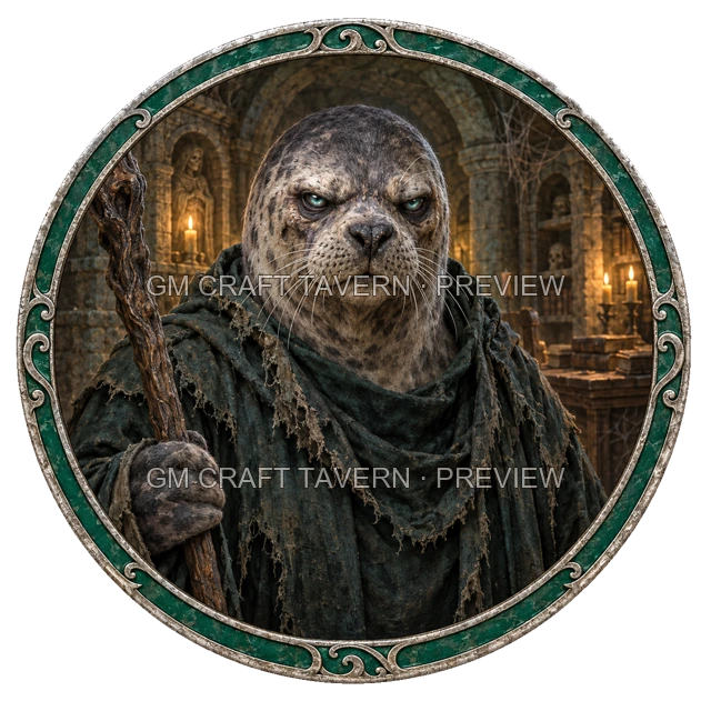 Aperçu de token de mage mort-vivant vu du dessus