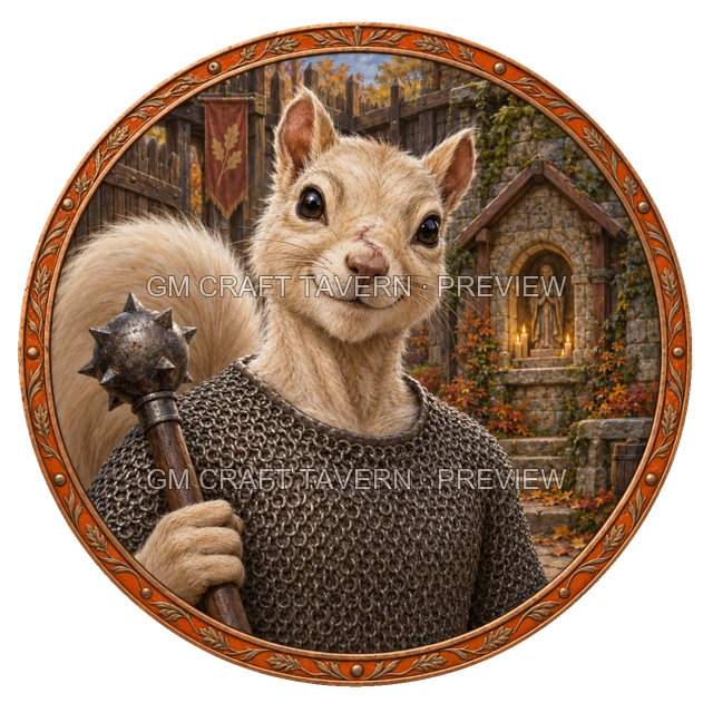 Aperçu du token vu du dessus de Varka Reedvale - Clerc