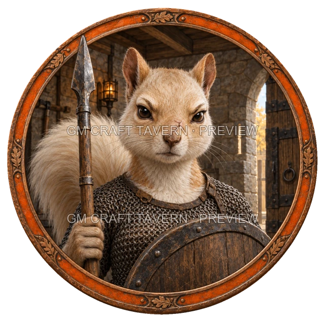 Aperçu du token vu du dessus de Grom Ashfield - Guerrier