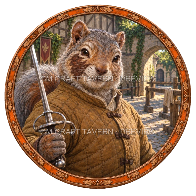 Aperçu du token vu du dessus de Varka Ashfield - Guerrier