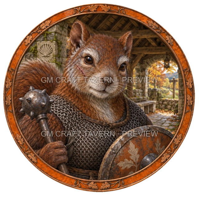 Aperçu du token vu du dessus de Urdan Mossridge - Paladin