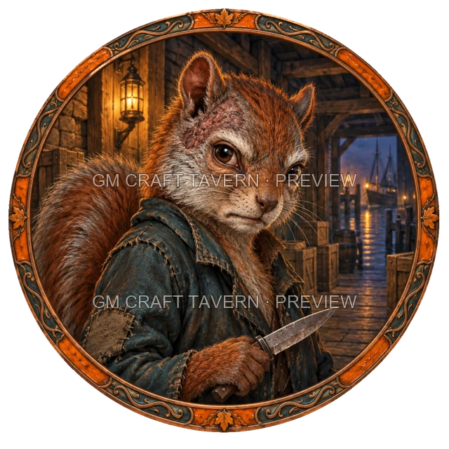 Aperçu du token vu du dessus de Urdan Duskford - Roublard