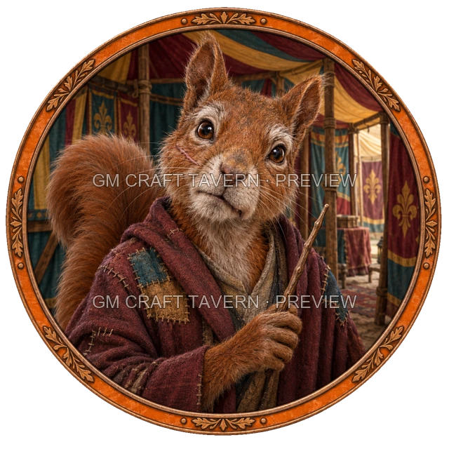 Aperçu du token vu du dessus de Morga Ironwell - Magicien