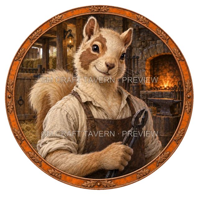Varka Westmere - aperçu de token de forgeron vu du dessus
