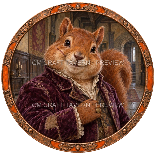 Varka Oakbend - aperçu de token de noble vu du dessus