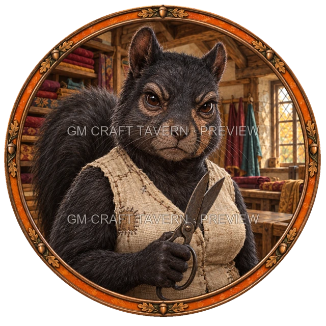 Durg Oakbend - aperçu de token d’artisan vu du dessus