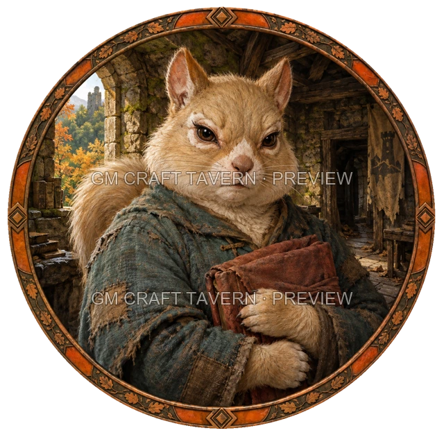 Durg Hillward - aperçu de token de paria vu du dessus