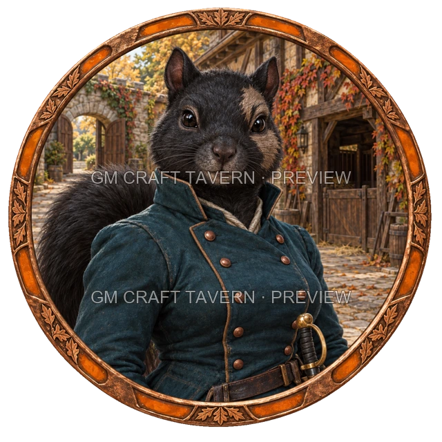 Grom Clearwell - aperçu de token de combattant vu du dessus