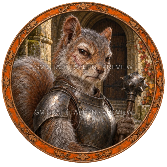 Urdan Clearwell - aperçu de token de combattant vu du dessus