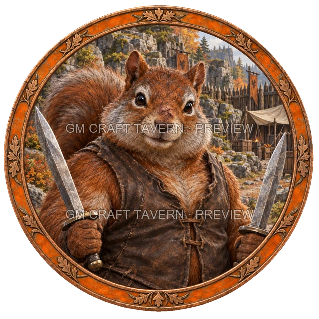 Durg Clearwell - aperçu de token de combattant vu du dessus