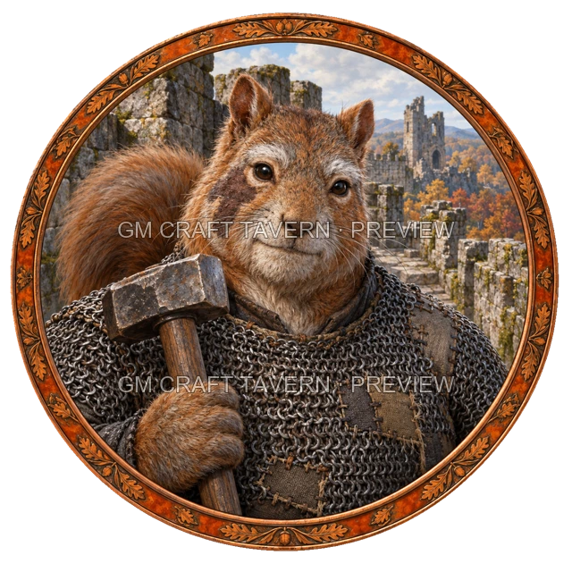 Morga Clearwell - aperçu de token de combattant vu du dessus