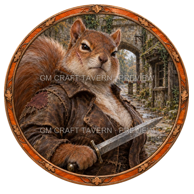 Aperçu de token de capitaine bandit vu du dessus