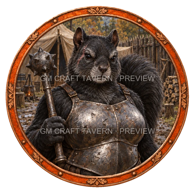 Aperçu de token de mercenaire brutal vu du dessus