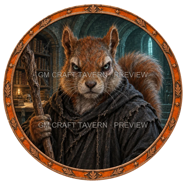 Aperçu de token de mage mort-vivant vu du dessus