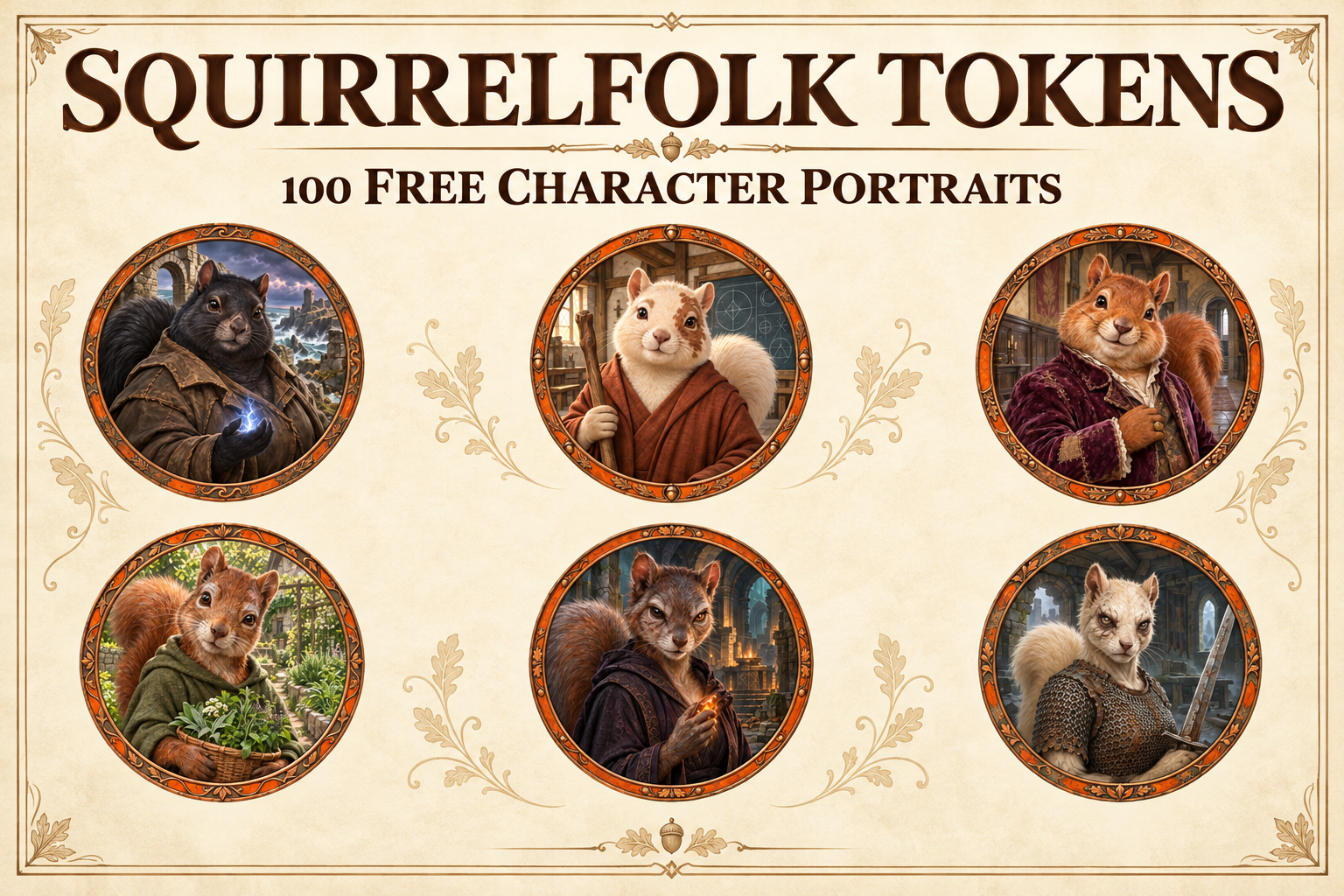 Aperçu du produit Tokens de personnage écureuilfolk gratuits 1