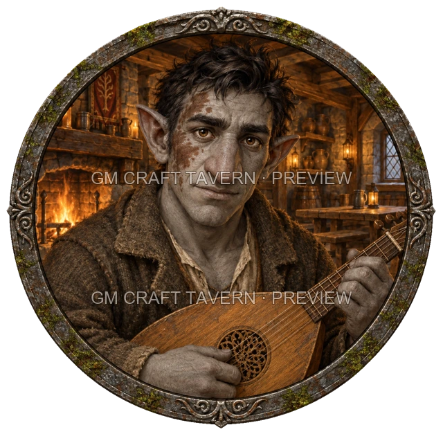 Aperçu du token vu du dessus de Besha Stonebrook - Barde