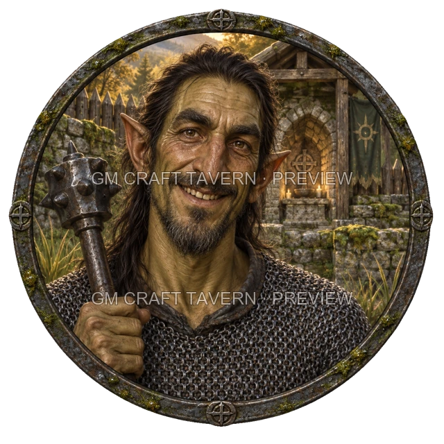 Aperçu du token vu du dessus de Varka Reedvale - Clerc