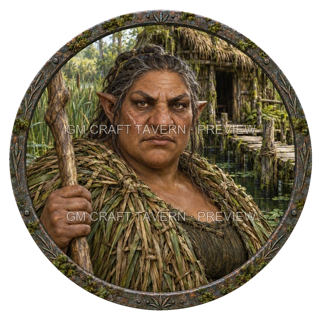 Aperçu du token vu du dessus de Durg Reedvale - Druide