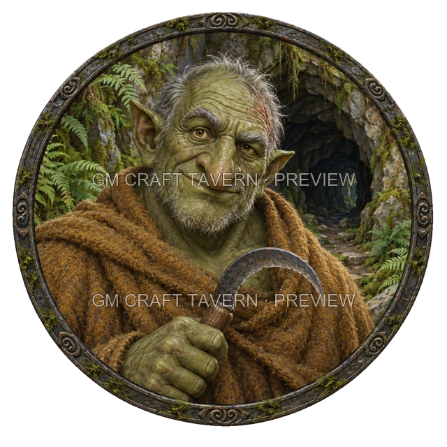 Aperçu du token vu du dessus de Morga Reedvale - Druide