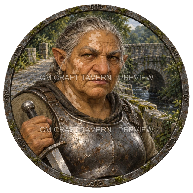 Aperçu du token vu du dessus de Urdan Ashfield - Guerrier