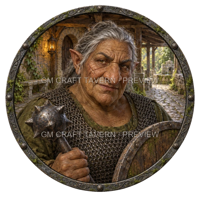 Aperçu du token vu du dessus de Urdan Mossridge - Paladin