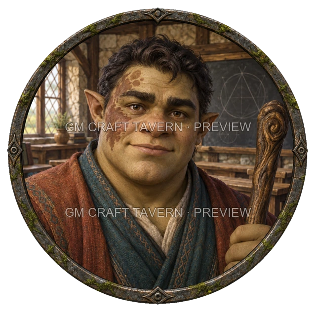 Aperçu du token vu du dessus de Besha Ironwell - Magicien