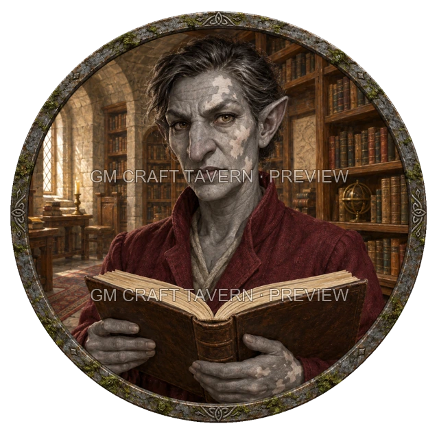 Aperçu du token vu du dessus de Durg Ironwell - Magicien