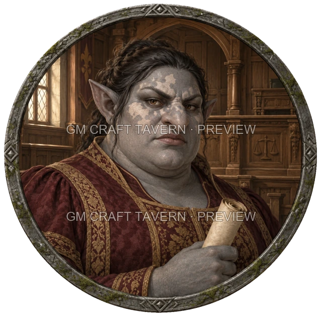 Grom Oakbend - aperçu de token de noble vu du dessus