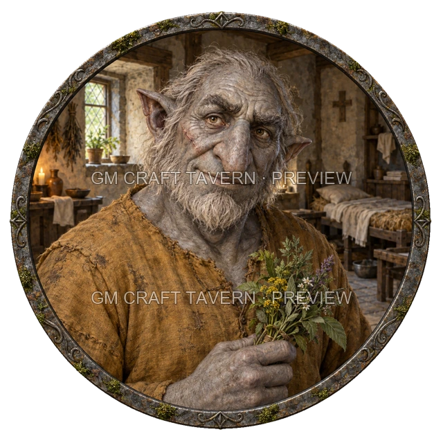 Morga Hillward - aperçu de token de paria vu du dessus