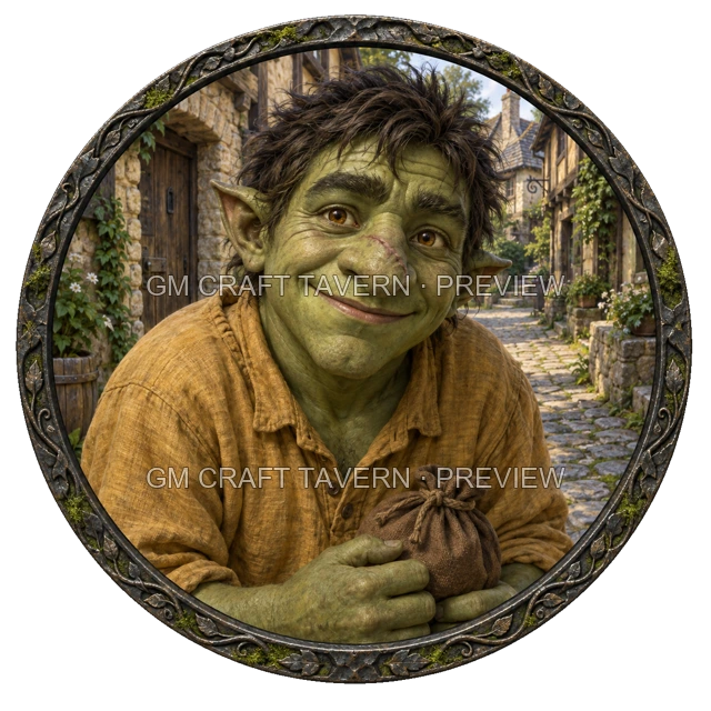Varka Deepgrove - aperçu de token de villageois vu du dessus
