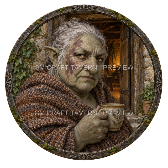 Urdan Deepgrove - aperçu de token de villageois vu du dessus
