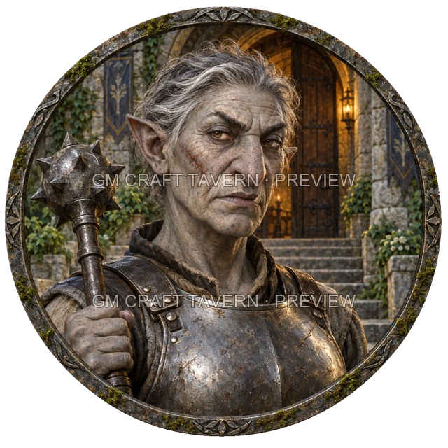 Urdan Clearwell - aperçu de token de combattant vu du dessus