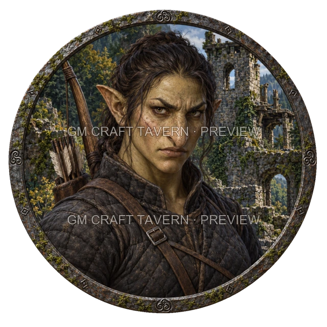 Aperçu de token d’archer ennemi vu du dessus