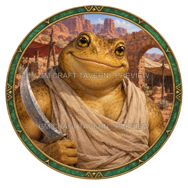 Aperçu du token vu du dessus de Varka Stonebrook - Barbare