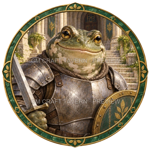 Aperçu du token vu du dessus de Varka Mossridge - Paladin