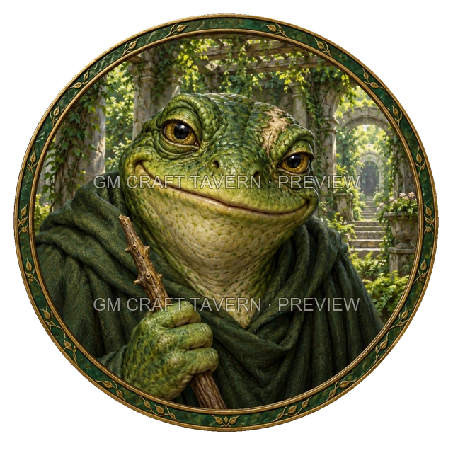 Aperçu du token vu du dessus de Varka Ironwell - Occultiste