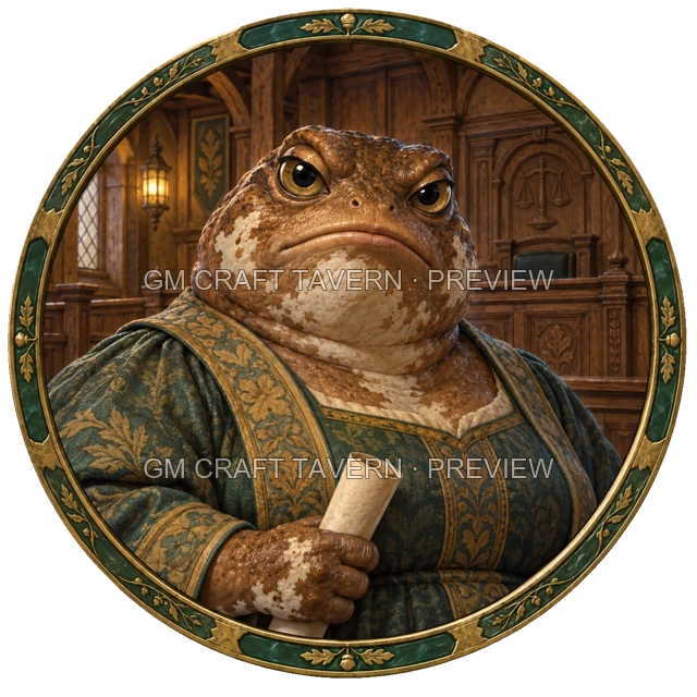 Grom Oakbend - aperçu de token de noble vu du dessus